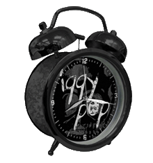 IGGY POP - BLACK LOGO CLOCK